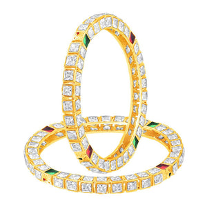 Fancy Gold Plated Bangle Set For Women