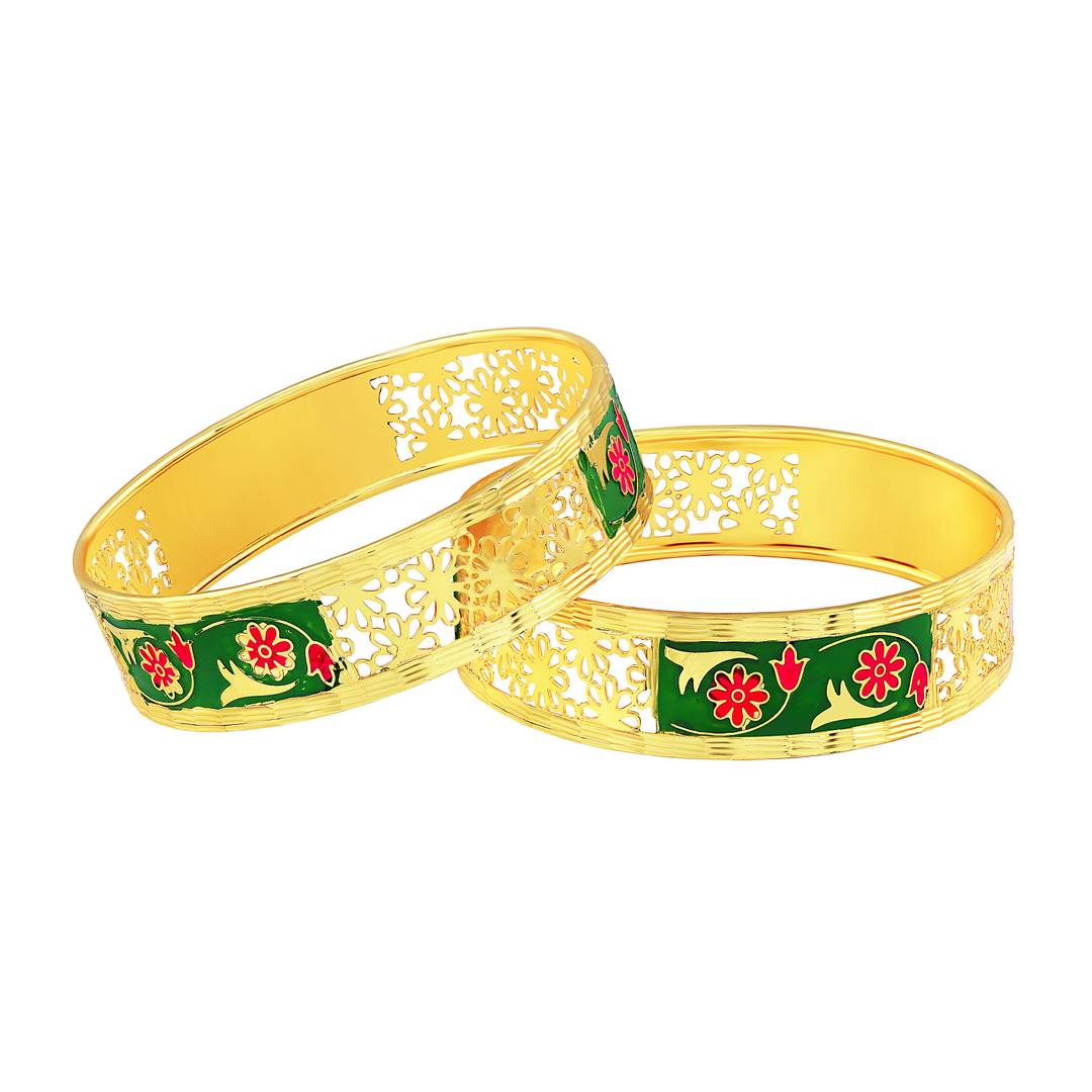 Charming Meenakari Gold Plated Bangle For Women