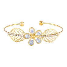 Load image into Gallery viewer, Delicate Leaf Shape Gold Plated Kada For Women