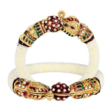Load image into Gallery viewer, Traditional Gold Plated Kada Bangles Set Women (Piece Of 2)