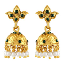 Load image into Gallery viewer, Designer Golden Alloy Jhumka Earrings