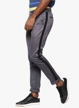 Load image into Gallery viewer, Men&#39;s Grey Cotton Solid Mid-Rise Casual Regular Fit Chinos