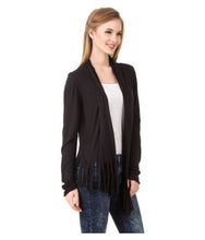 Load image into Gallery viewer, Stylish Black Viscose Solid Regular Length Shrug For Women