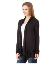 Load image into Gallery viewer, Stylish Black Viscose Solid Regular Length Shrug For Women