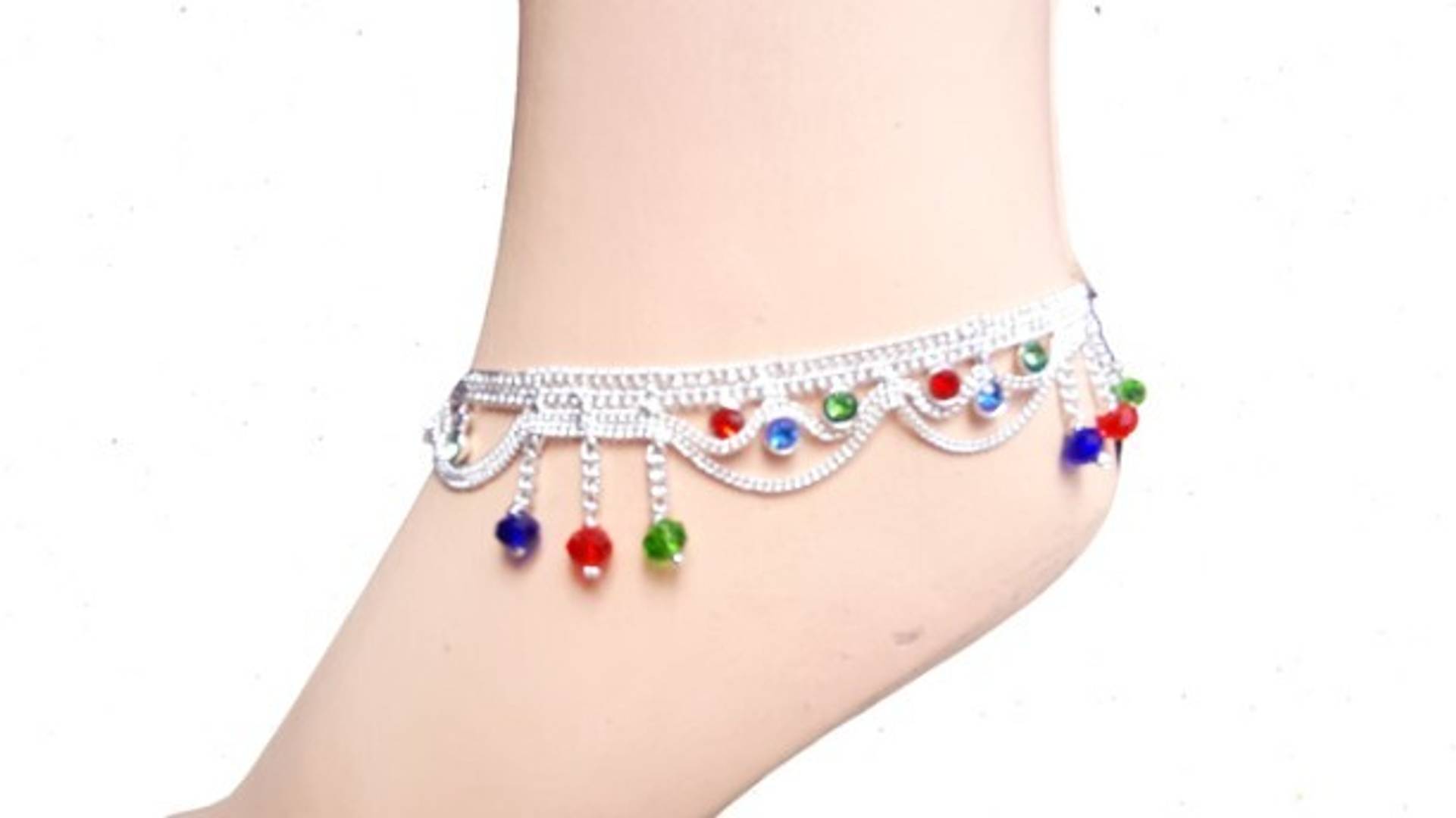 Designer German Silver Anklet for Women