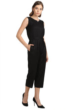 Load image into Gallery viewer, Black Rayon Dyed Regular Wear Jump Suit