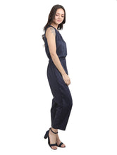 Load image into Gallery viewer, Navy Blue Rayon Dyed Regular Wear Jump Suit