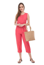 Load image into Gallery viewer, Orange Rayon Dyed Regular Wear Jump Suit