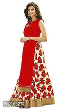 Load image into Gallery viewer, Red Floral Printed Art Silk Lehenga Choli