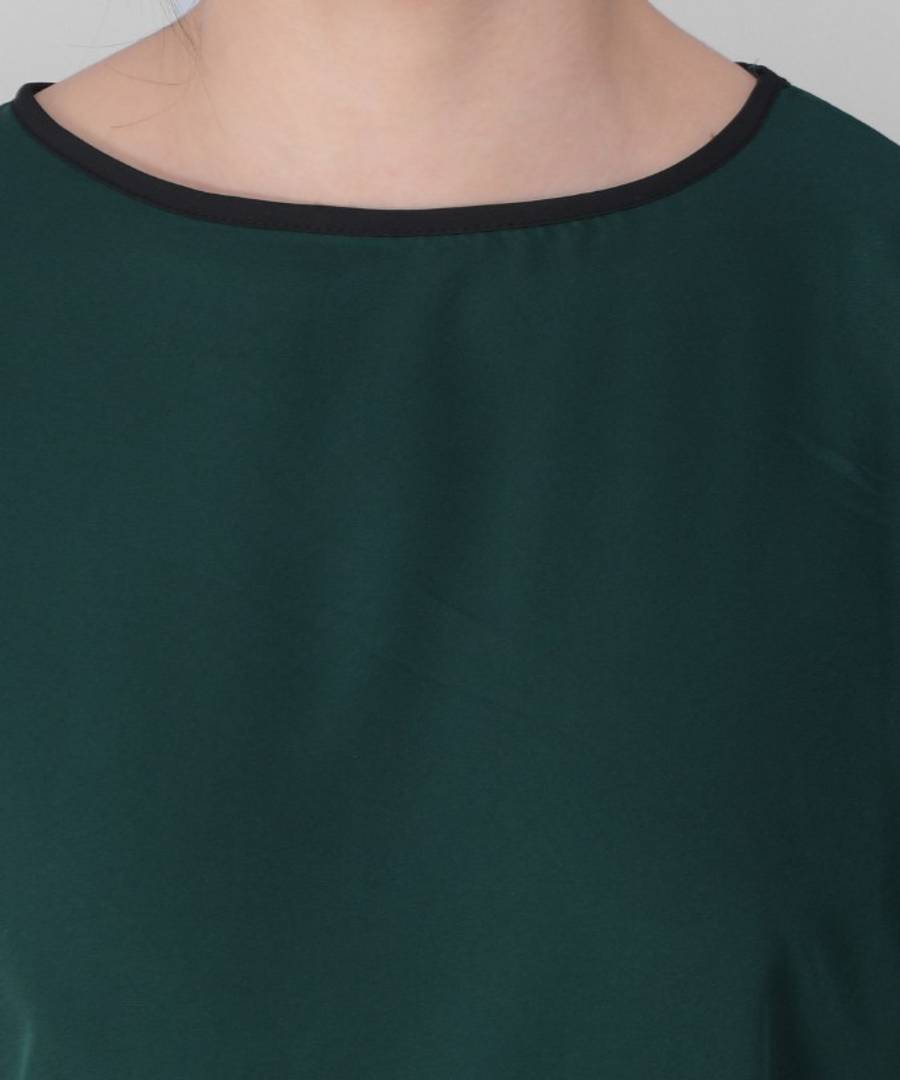 Women's Green Frill Top in Rayon - SVB Ventures 