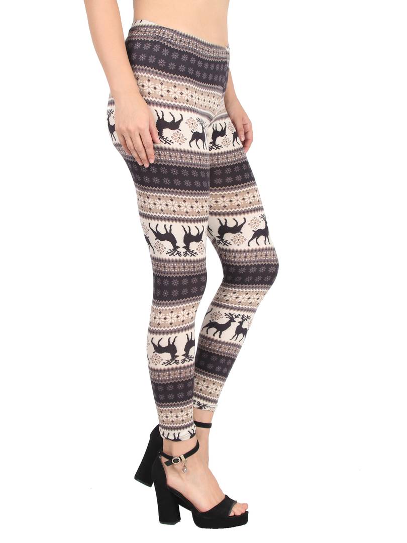 Trendy Synthetic Multicolored Printed Jeggings For Women