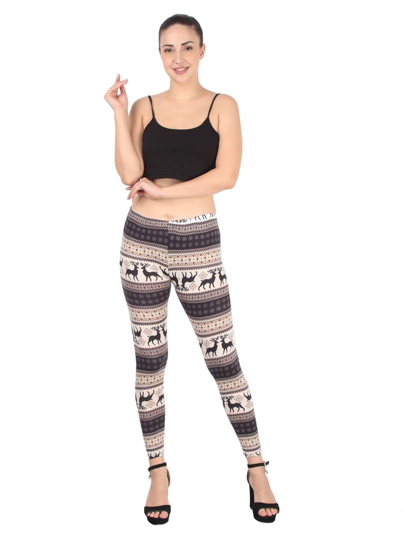 Trendy Synthetic Multicolored Printed Jeggings For Women