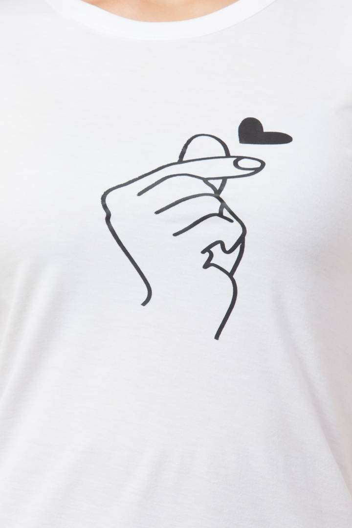 Stylish White Cotton Blend Printed T-Shirt For Women - SVB Ventures 