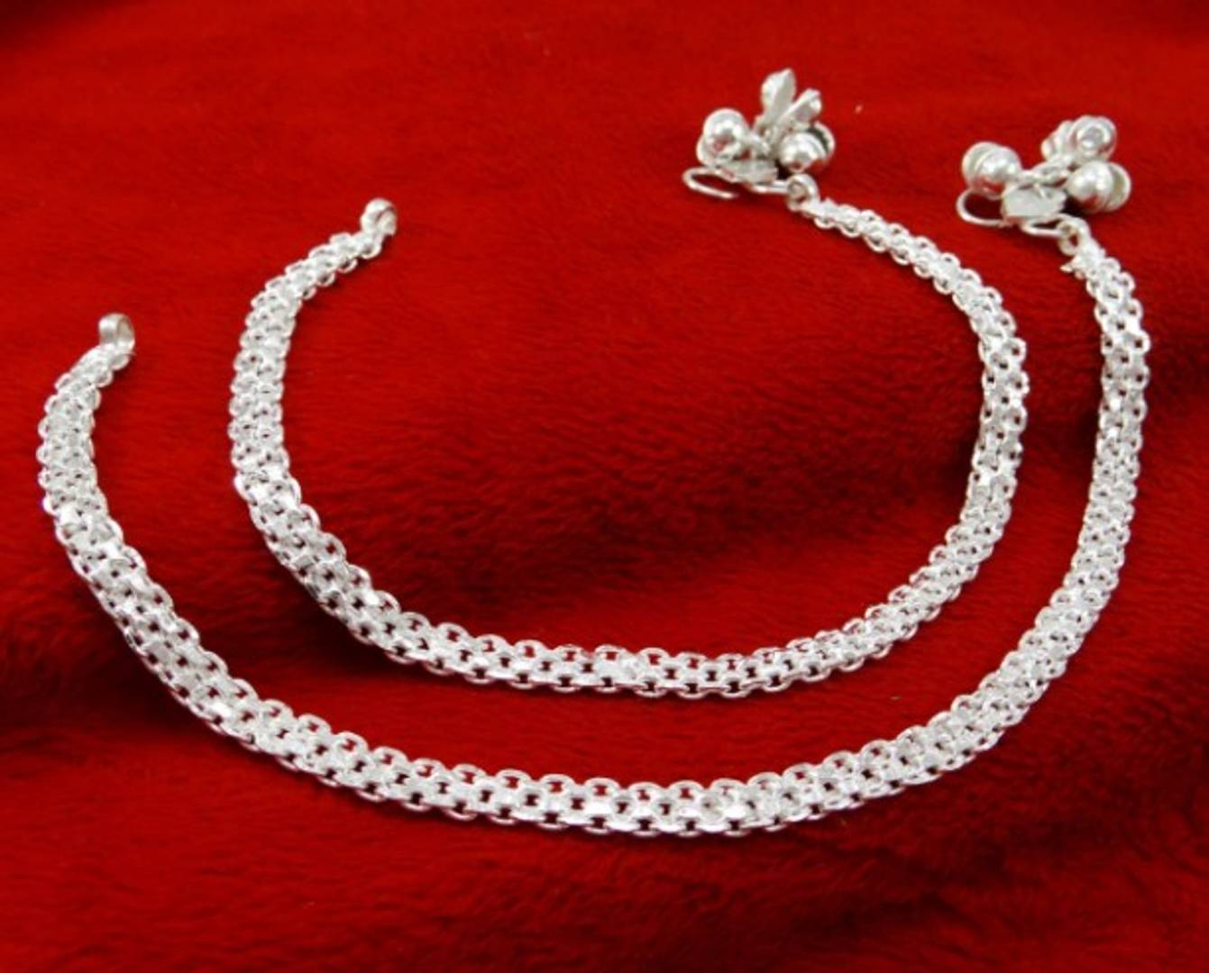 Silver Plated Alloy Designer Anklet