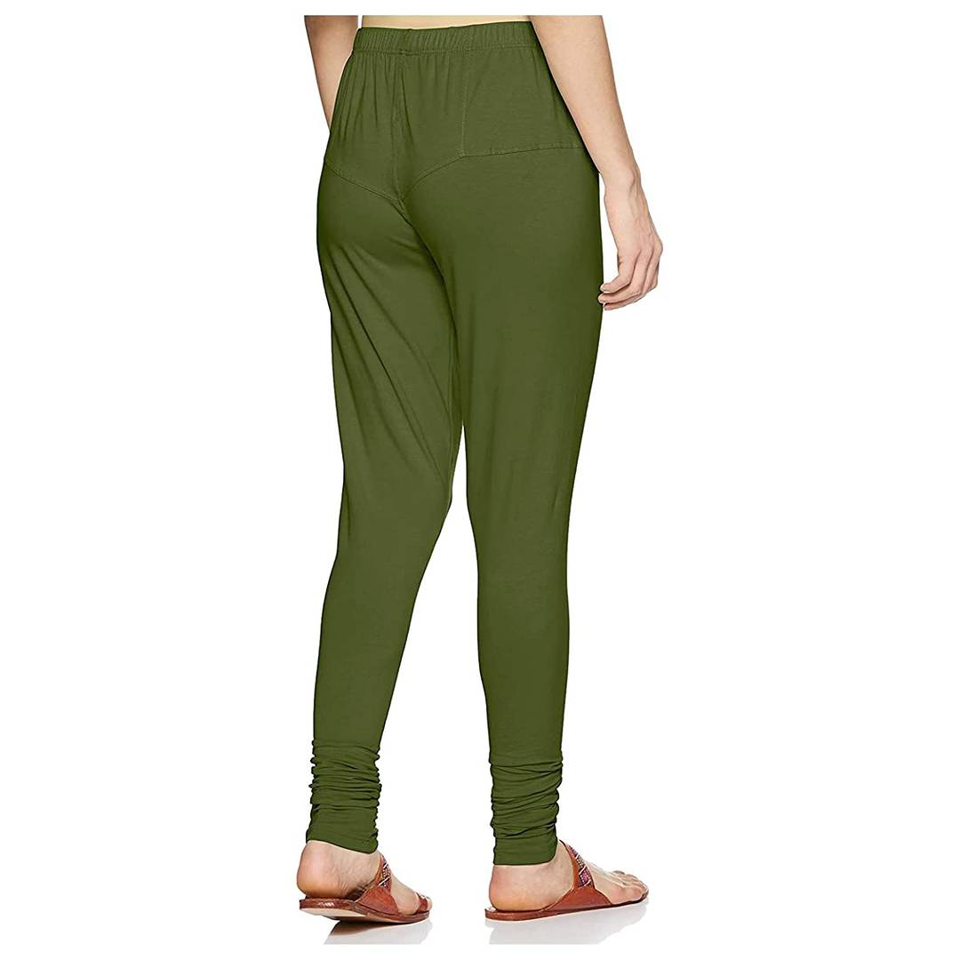 Stylish Cotton Lycra Mehndi Churidar Legging