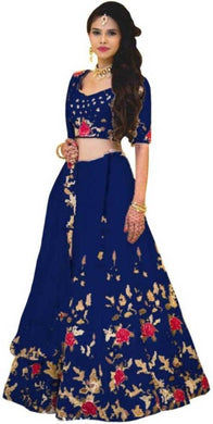 Ramcrupa Creation Women's Banglory Satin Silk Embroidered Lehengha Choli(Free Size)