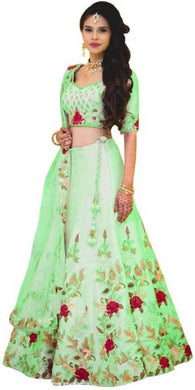 Ramcrupa Creation Women's Banglory Satin Silk Floral Print Lehengha Choli(Free Size)