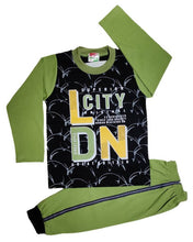 Load image into Gallery viewer, Kids Round Neck T-Shirt With Track Pant (Green)