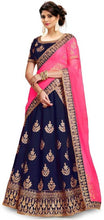 Load image into Gallery viewer, Ramcrupa Creation Women&#39;s Self Design embroidered silk Semi Stitched Lehenga Choli