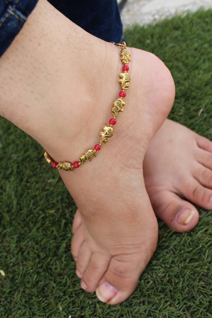 Trendy Brass Anklet Pair for Women (Combo of 5 Pair of Anklets)