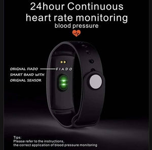 Fitness Band Activity Tracker Heart Rate Monitor iP67 Waterproof Smart Bracelet