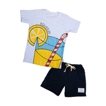 Load image into Gallery viewer, Kids Cotton Cool Lemon Squeeze Printed Clothing Set