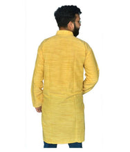 Load image into Gallery viewer, Men Khadi Yellow Khadi Kurta Single