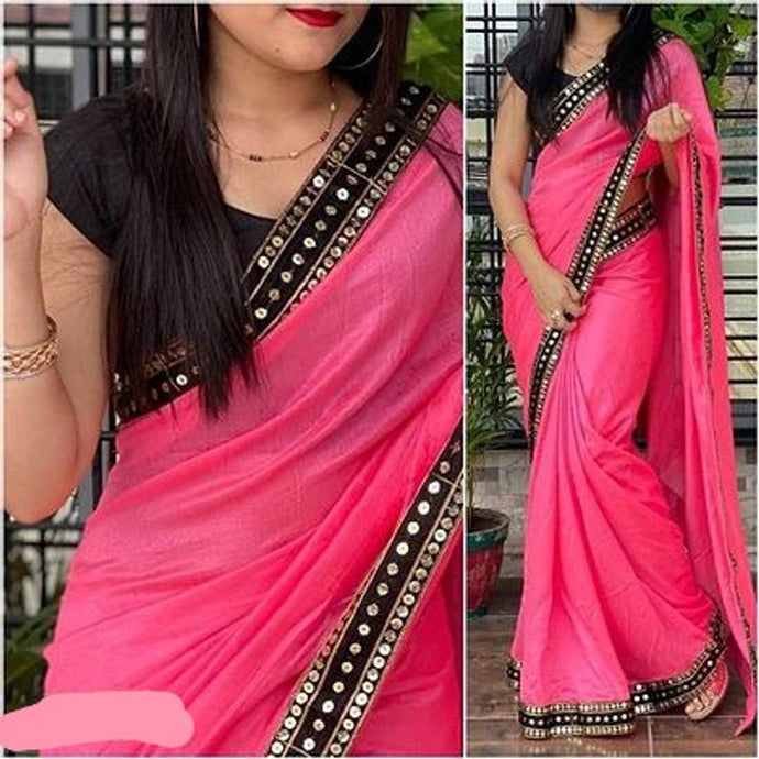 Women's Georgette Saree with Blouse Piece