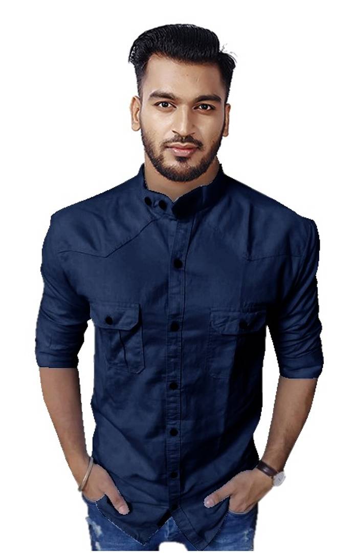 Stylish Cotton Solid Casual Shirt For Men