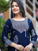 Load image into Gallery viewer, Attractive Rayon Staple Printed And Hand Work Kurti With Sharara