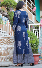 Load image into Gallery viewer, Attractive Rayon Staple Printed And Hand Work Kurti With Sharara