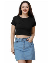 Load image into Gallery viewer, Round Neck Slim Fit Crop top for women