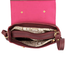 Load image into Gallery viewer, Stylish Maroon PU Solid Women Sling Bags