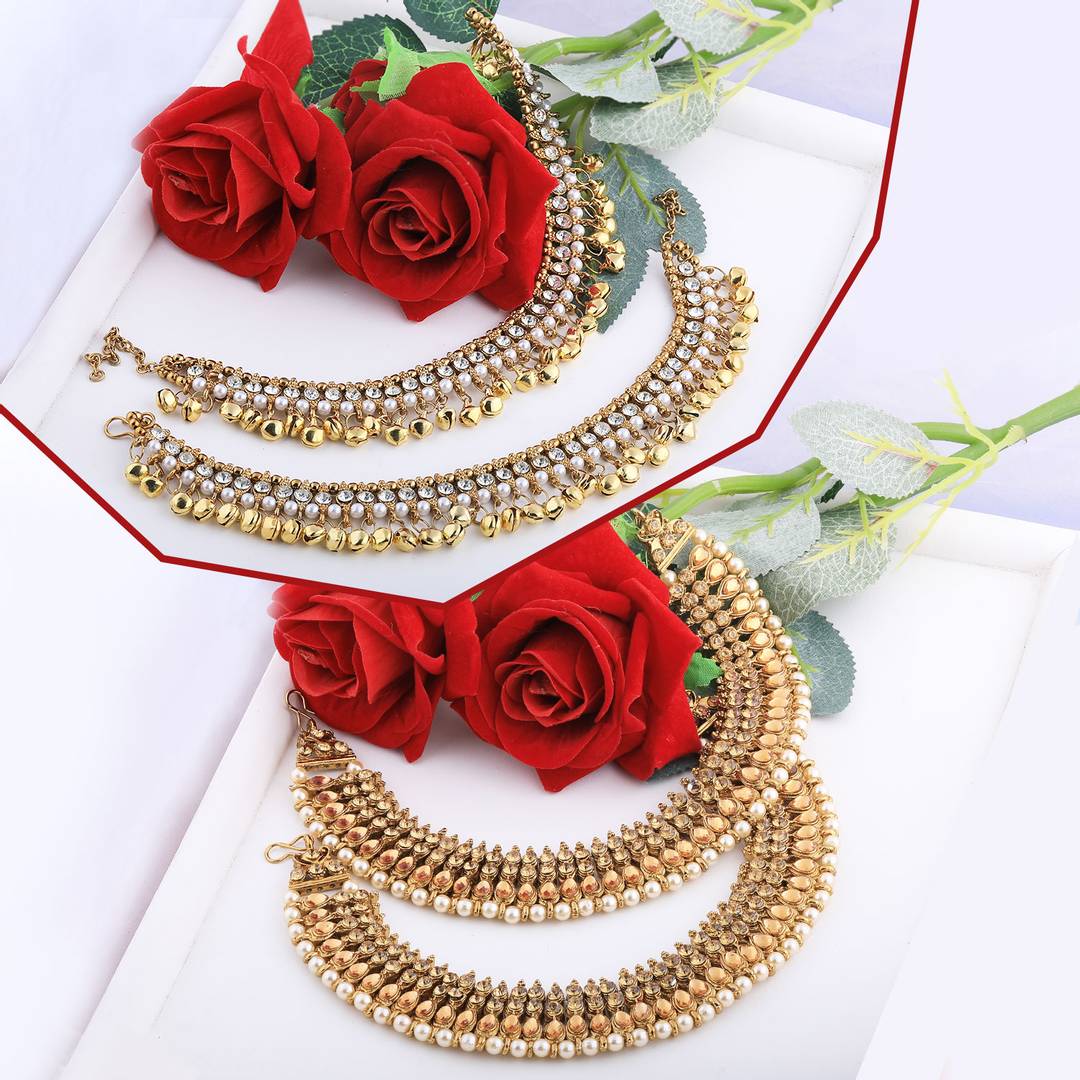 Designer Traditional Anklet Wedding Jewellery For Women/Girls Set-2