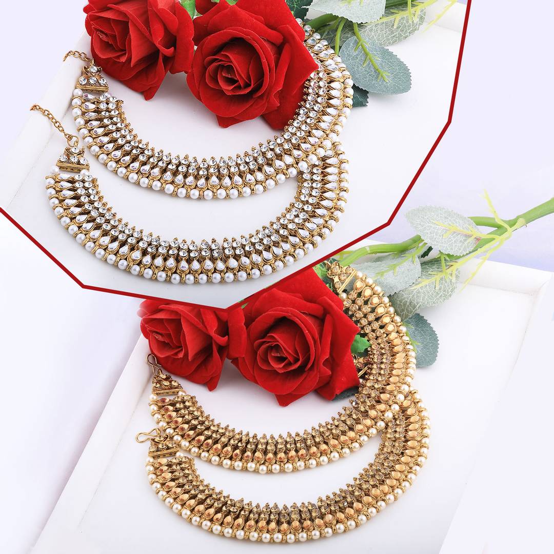 Designer Traditional Anklet Wedding Jewellery For Women/Girls Set-2