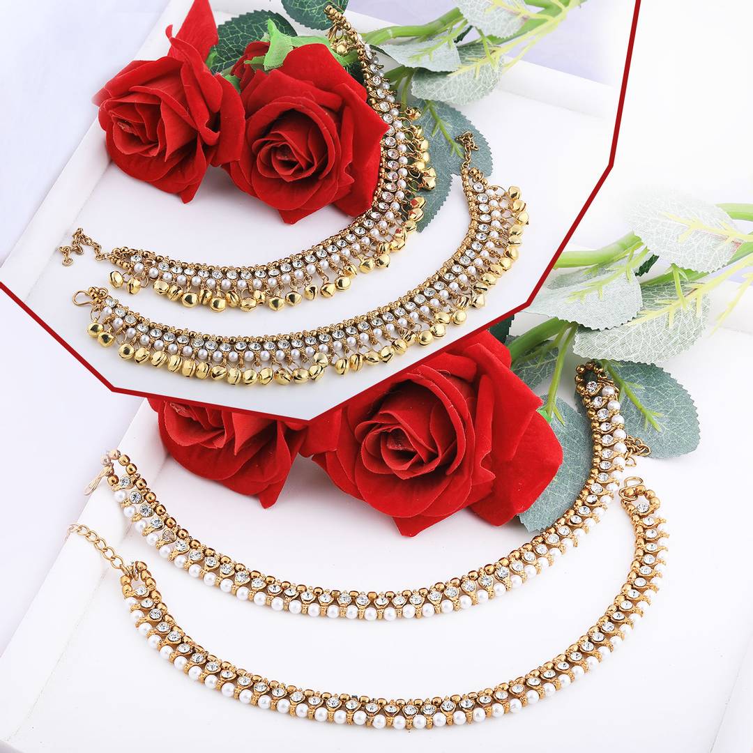 Designer Traditional Anklet Wedding Jewellery For Women/Girls Set-2