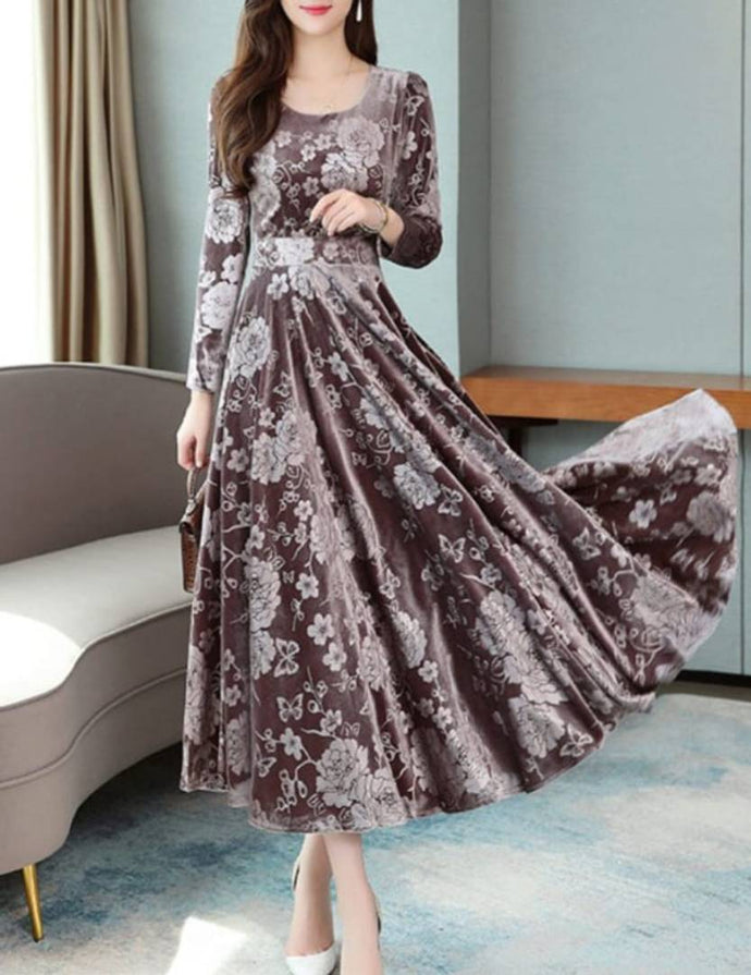 Mauve Velvet Dress