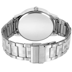 Stylish and Trendy Silver Metal Strap Analog Watch for Men's