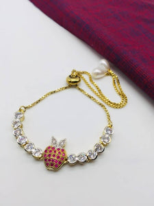 Gold Plated Adjustable Bracelet For Women