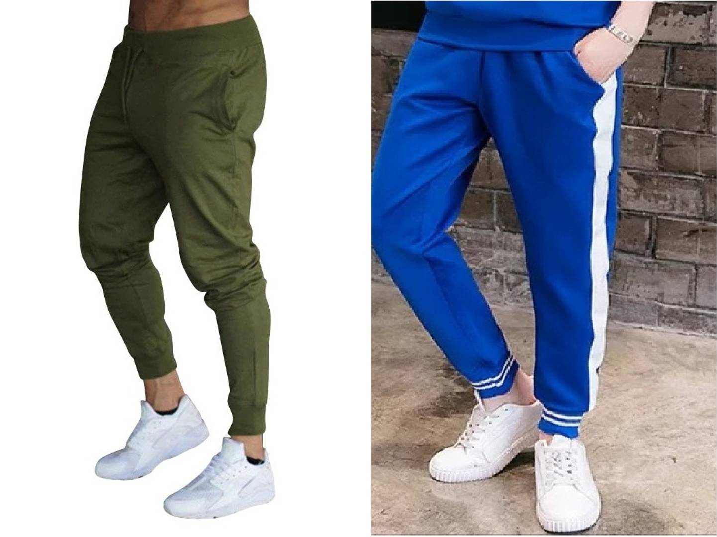 Men Slim Fit Solid Knit Jogger Pack Of 2