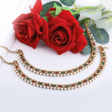 Load image into Gallery viewer, Gold Plated Designer Multi-Colour Anklet For Women