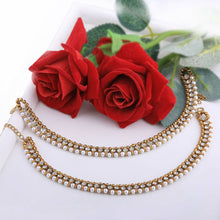 Load image into Gallery viewer, Designer Gold Plated Diamond Anklet For Women
