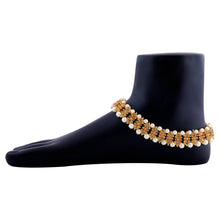 Load image into Gallery viewer, Gold Plated Attractive Designer Kundan Anklet For Women