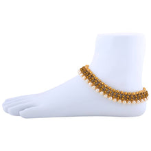Load image into Gallery viewer, Antique Golden Kundan Anklet For Women