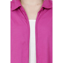 Load image into Gallery viewer, Women&#39;s Cotton Hosiery Fuchsia Casual Shrug