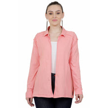 Load image into Gallery viewer, Women&#39;s Cotton Hosiery Light Pink Casual Shrug