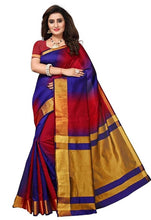 Load image into Gallery viewer, Combo of 3 Art Silk Multicolored Striped Sarees with Blouse piece