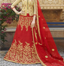 Load image into Gallery viewer, Red Silk Embroidered Lehenga Choli