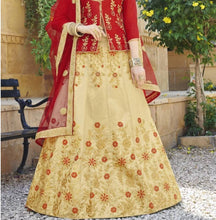 Load image into Gallery viewer, Beige Silk Embroidered Lehenga Choli