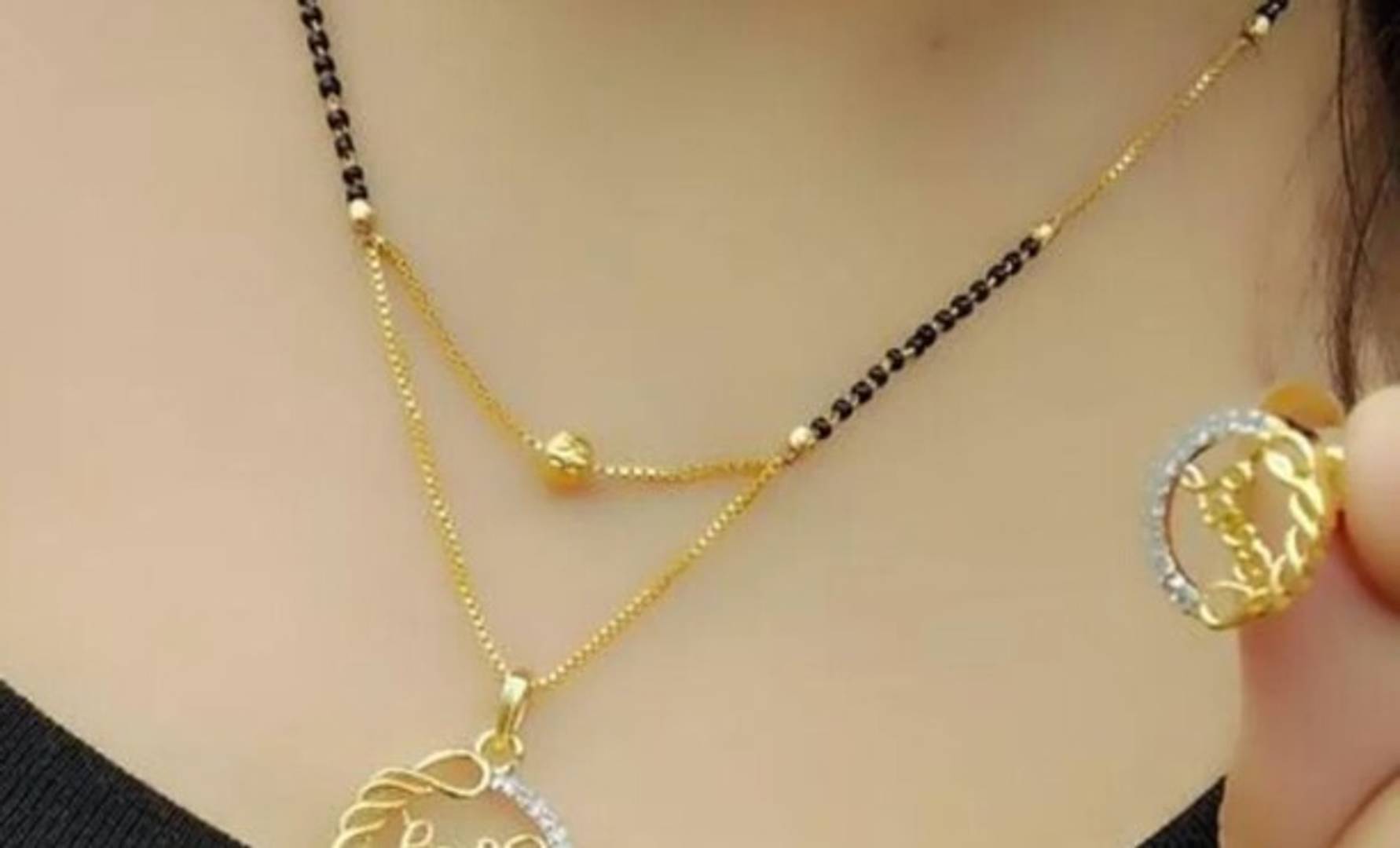 Trendy Designer AD Alloy Mangalsutra Set